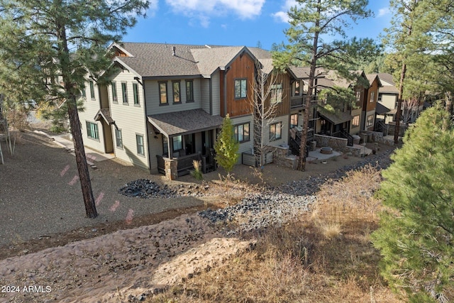 4320 W Arabian Trl, Flagstaff, AZ 86005 - rear view of house featuring a shingled roof