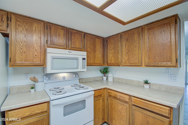 kitchen with white appliances