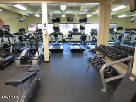 view of exercise room