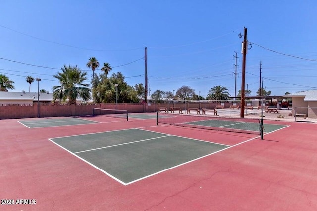 5317 E Colby St, Mesa, AZ 85205 - view of tennis court with fence and community basketball court