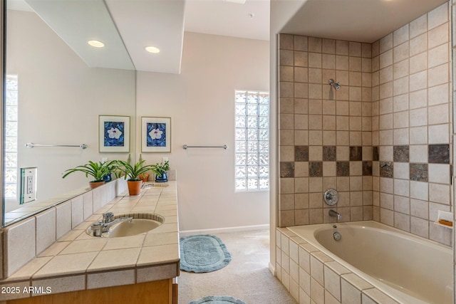 23760 N 80th Way, Scottsdale, AZ 85255 - full bath featuring vanity, baseboards, and recessed lighting