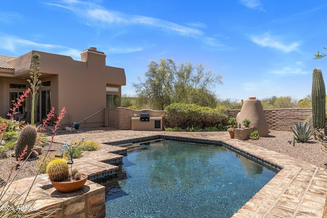 23760 N 80th Way, Scottsdale, AZ 85255 - view of pool with exterior kitchen and a patio