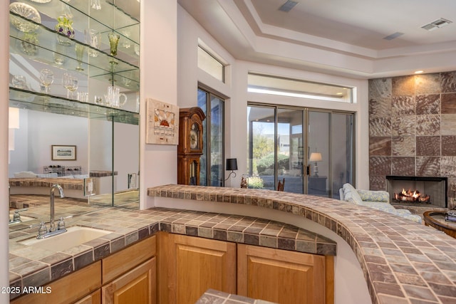 23760 N 80th Way, Scottsdale, AZ 85255 - bathroom with a sink and a fireplace