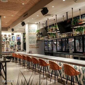 3633 N 3rd Ave Unit 2031, Phoenix, AZ 85013 - indoor wet bar featuring wood ceiling and recessed lighting