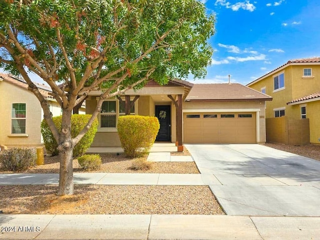 view of front of house featuring a garage