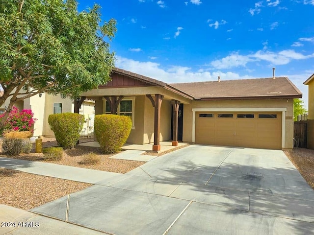 ranch-style house with a garage