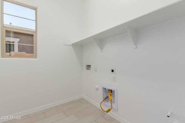 21640 E Roundup Way, Queen Creek, AZ 85142 - washroom with hookup for an electric dryer, gas dryer hookup, washer hookup, and baseboards