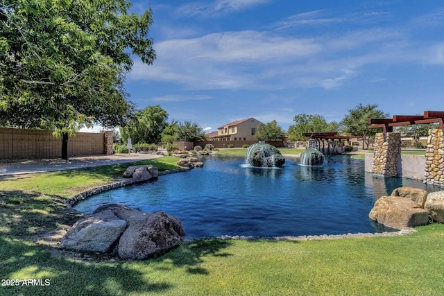 view of water feature