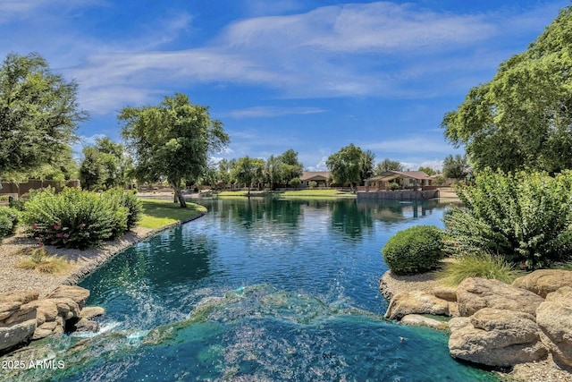 view of water feature