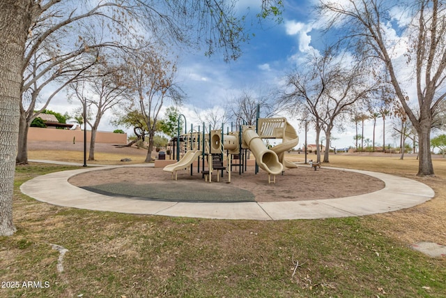 view of community jungle gym