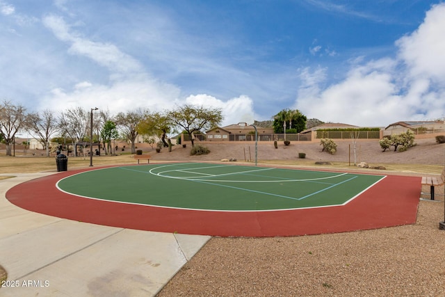 view of basketball court with community basketball court