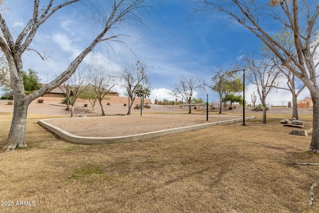 surrounding community featuring volleyball court