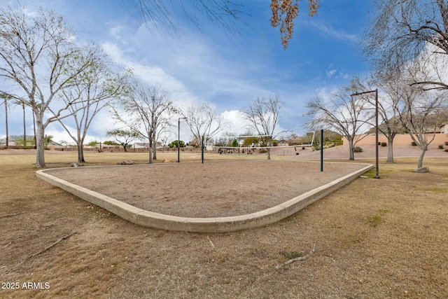 surrounding community with volleyball court