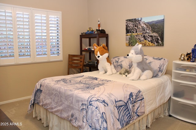 view of carpeted bedroom