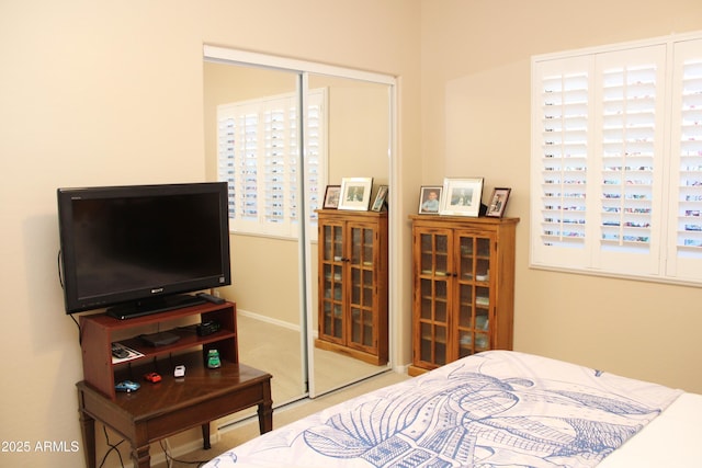 bedroom featuring a closet