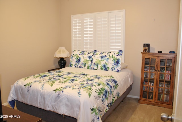 view of carpeted bedroom