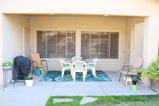 view of patio featuring grilling area