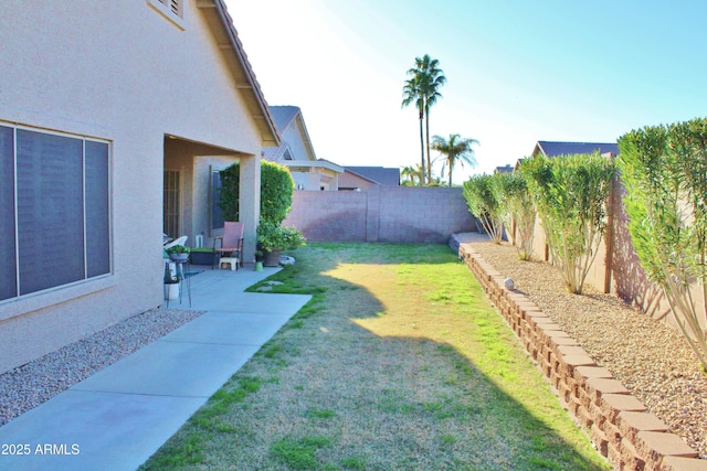 view of yard with a patio