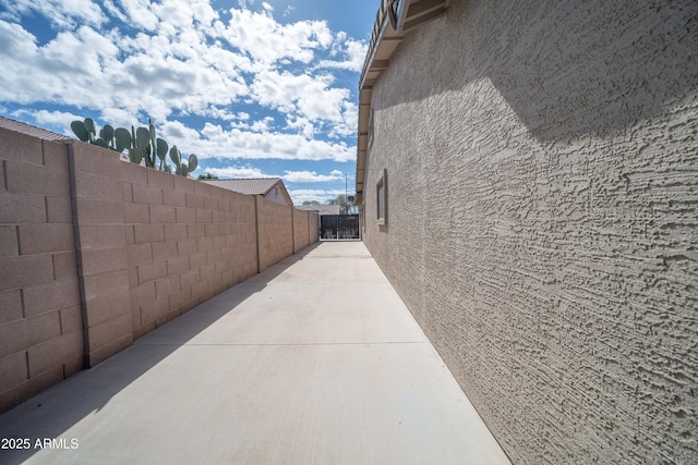 view of home's exterior with a patio