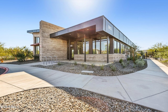 exterior space featuring fence