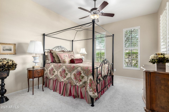 1822 N Waverly, Mesa, AZ 85207 - carpeted bedroom featuring baseboards and a ceiling fan