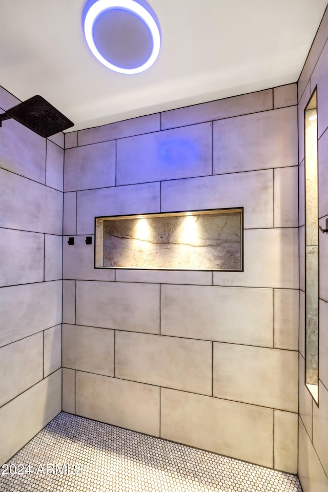 room details with tiled shower