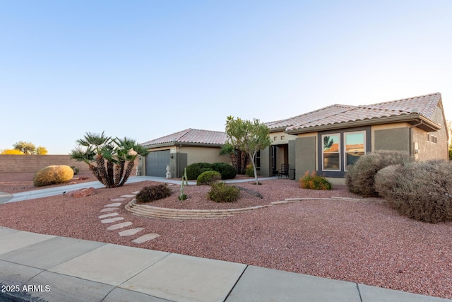 view of front of home featuring a garage