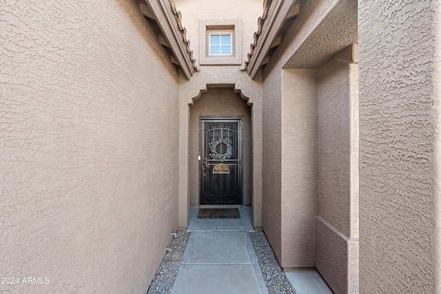 view of doorway to property