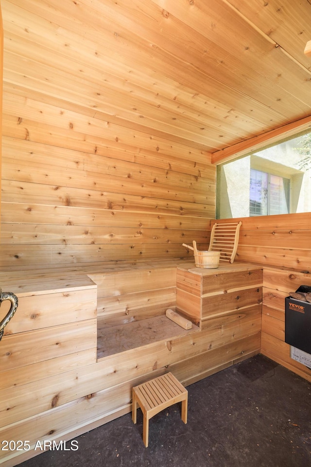 20639 W Grandview Dr, Buckeye, AZ 85396 - relaxing sauna / steam room featuring wooden walls, wooden ceiling, and carpet