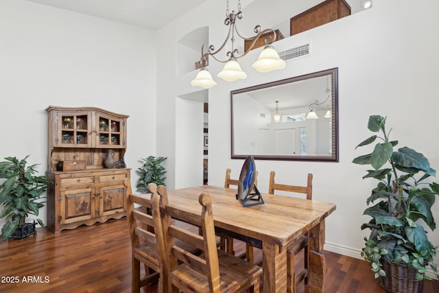 dining room featuring dark hardwood / wood-style floors