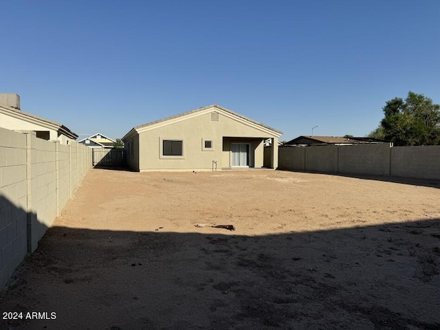 view of back of property