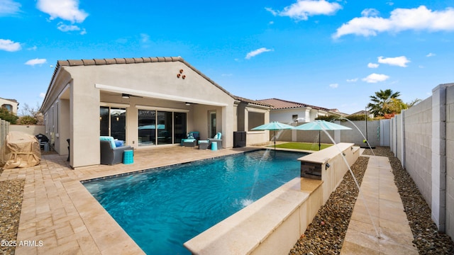 view of pool with a patio