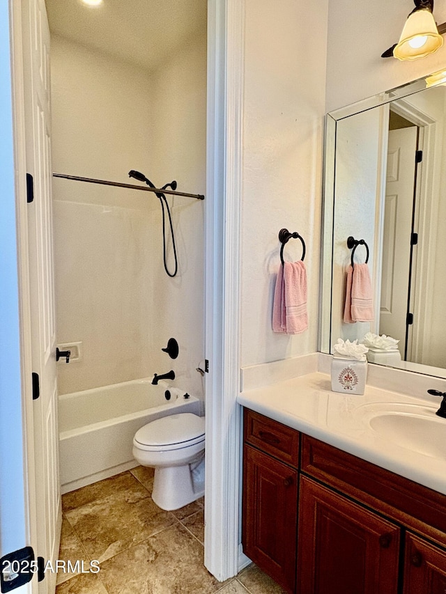 9249 E Desert Arroyos St, Scottsdale, AZ 85255 - bathroom featuring vanity, toilet, and shower / bath combination