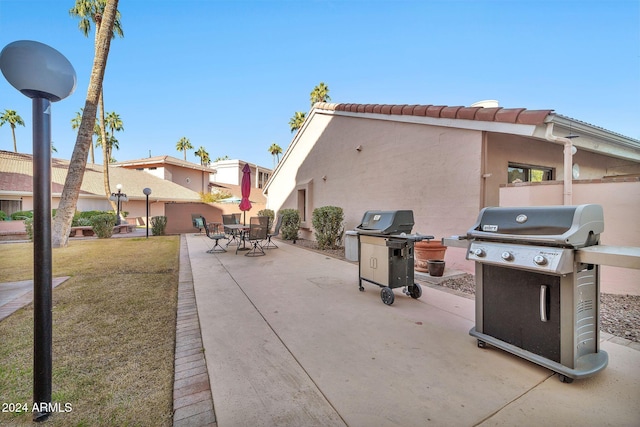 view of patio / terrace featuring grilling area