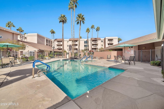 view of pool with a patio