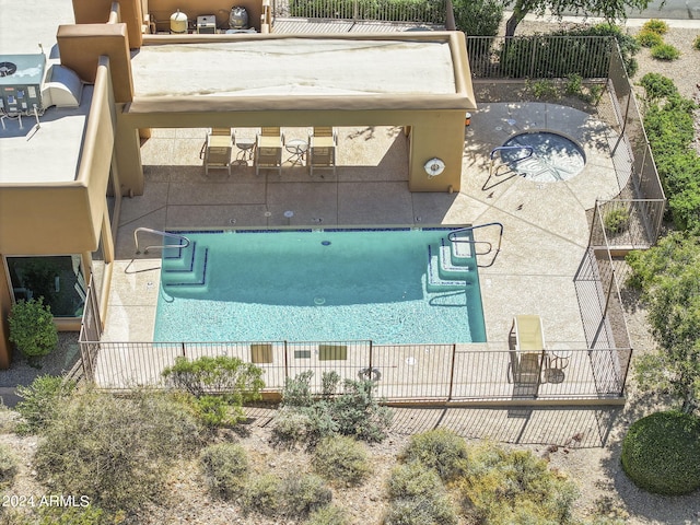 view of pool with a patio