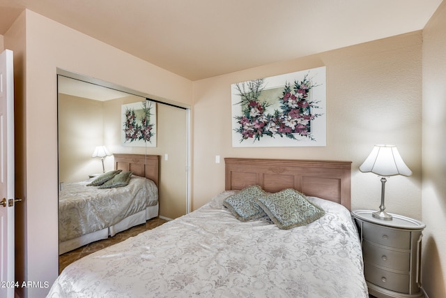 bedroom featuring a closet