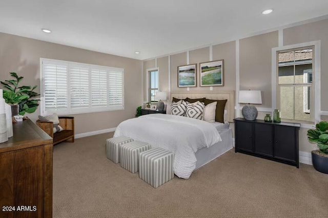 view of carpeted bedroom