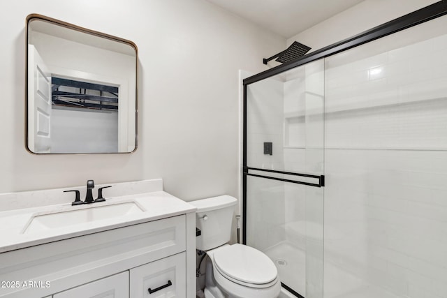 20 W Pasadena Ave, Phoenix, AZ 85013 - bathroom with toilet, a shower stall, and vanity