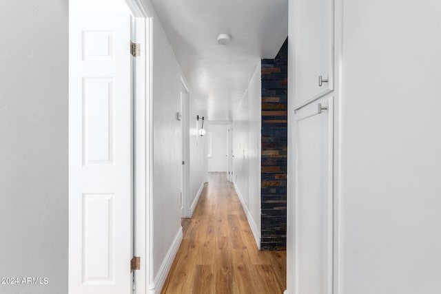 hall featuring light hardwood / wood-style flooring