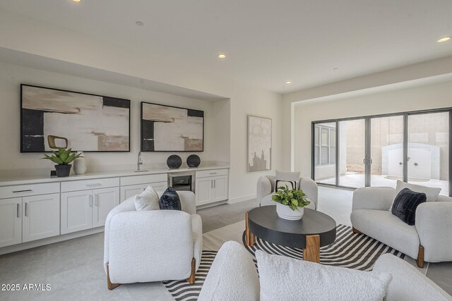 12326 E Black Rock Rd, Scottsdale, AZ 85255 - living room with baseboards and recessed lighting