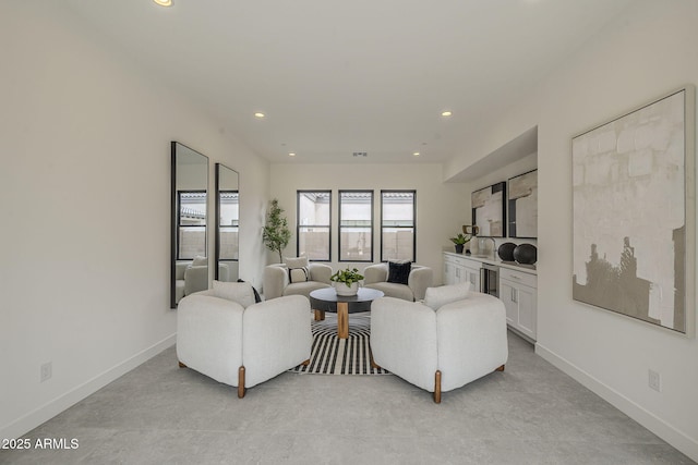 12326 E Black Rock Rd, Scottsdale, AZ 85255 - living area featuring baseboards and recessed lighting