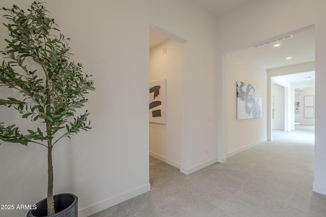 12326 E Black Rock Rd, Scottsdale, AZ 85255 - hallway featuring recessed lighting, visible vents, and baseboards