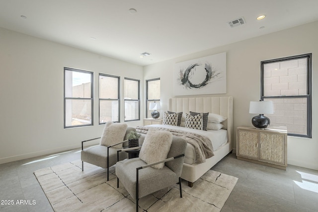 12326 E Black Rock Rd, Scottsdale, AZ 85255 - bedroom with baseboards, visible vents, and recessed lighting