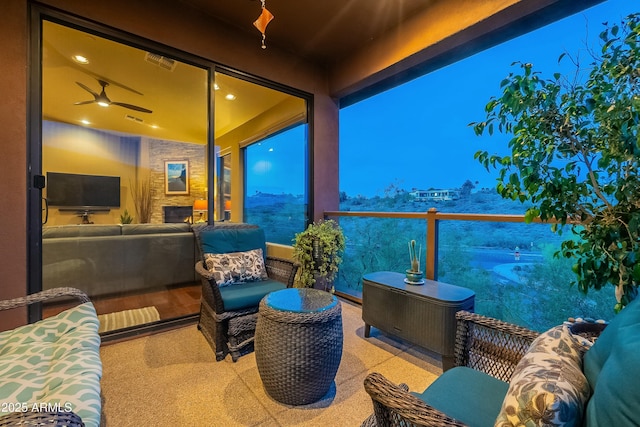 16336 E Ridgeline Dr, Fountain Hills, AZ 85268 - balcony with visible vents and ceiling fan