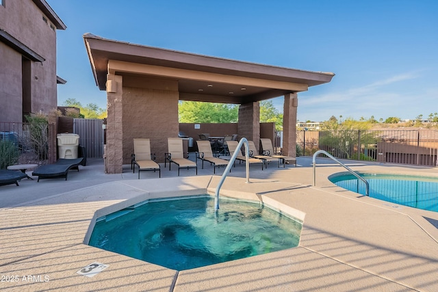 16336 E Ridgeline Dr, Fountain Hills, AZ 85268 - community pool featuring a community hot tub, a fenced backyard, and a patio