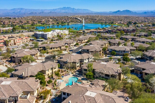 16336 E Ridgeline Dr, Fountain Hills, AZ 85268 - aerial view featuring a residential view and a water and mountain view