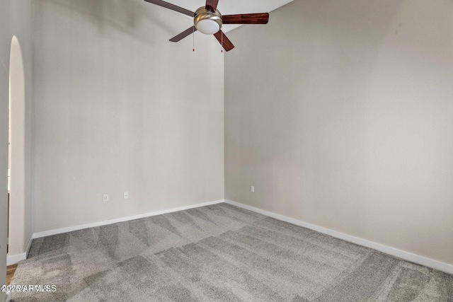 4343 E Soliere Ave Unit 2070, Flagstaff, AZ 86004 - carpeted empty room with a ceiling fan and baseboards