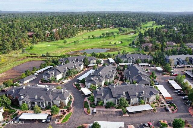 4343 E Soliere Ave Unit 2070, Flagstaff, AZ 86004 - birds eye view of property with a residential view, golf course view, and a forest view