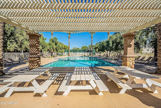 1482 S Banning St, Gilbert, AZ 85296 - community pool featuring a pergola and a patio area